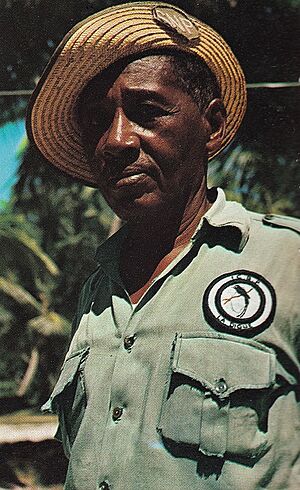 ICBP warden La Digue Seychelles 1970s