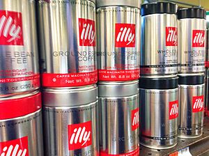 Illy coffee jars beans