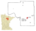 Itasca County Minnesota Incorporated and Unincorporated areas Coleraine Highlighted
