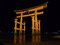 Itsukushima Shrine Torii at night