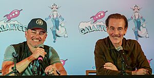 James Van Der Beek and Kerr Smith at 2025 Galaxy Con Oklahoma City (cropped)