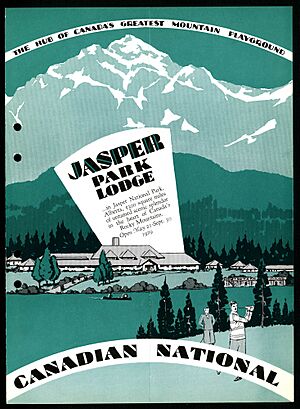 Jasper Park Lodge — Le centre du plus beau complexe de loisirs en montagne au Canada — Canadien National