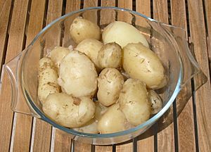 Jersey Royal potatoes boiled