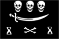 Jolly Roger pirate flag of Jean Thomas Dulaien (alternate design)