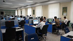 Kim Il-sung University computer room