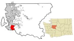 Location of Auburn in King County