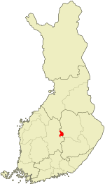 Location of Konnevesi in Finland