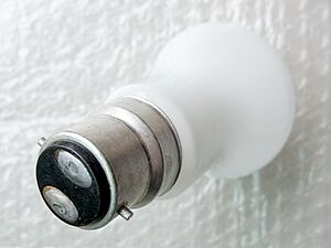 Light bulb with bayonet base