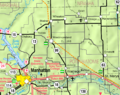 Map of Pottawatomie Co, Ks, USA
