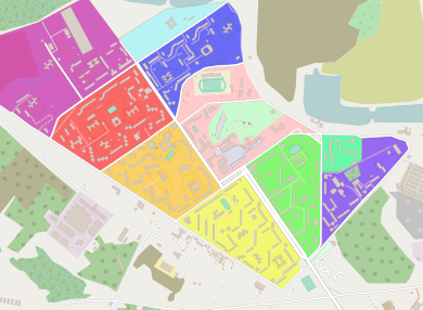 Map of Pripyat microdistricts