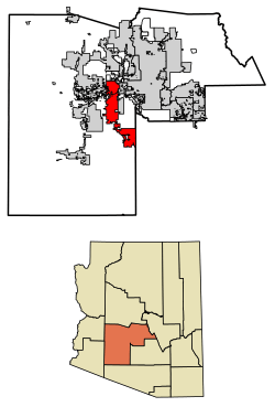 Location of Goodyear in Maricopa County, Arizona