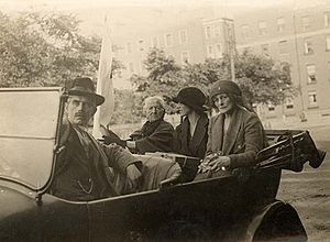 Maud Gonne on relief duty in Dublin July 4, 1922