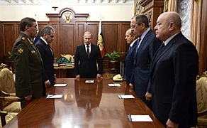 Meeting on investigation into the crash of a Russian airliner over Sinai (Kremlin, Moscow, 2015-11-17) 02