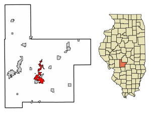 Location in Montgomery County, Illinois