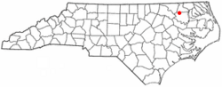 Location of Aulander, North Carolina