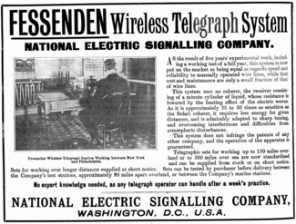 National Electric Signalling Company (1904 advertisement)