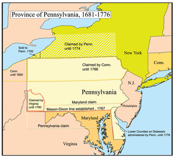 Map of the Province of Pennsylvania