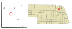 Location of Foster, Nebraska