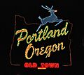 Portland Oregon - White Stag sign