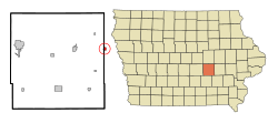 Location of Victor, Iowa