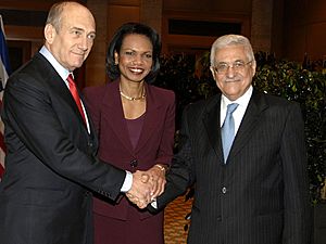 Rice Olmert Abbas 2007