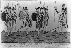 Rochambeau reviewing troops