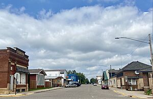 Businesses on Second Avenue in Bertha.