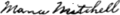 Signature of Maria Mitchell (1818–1889)
