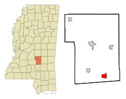 Location of Taylorsville, Mississippi