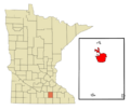 Steele County Minnesota Incorporated and Unincorporated areas Owatonna Highlighted