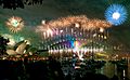 Sydney habour bridge & opera house fireworks new year eve 2008