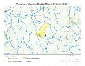 Watershed of Stranahan Run (East Branch Oil Creek)