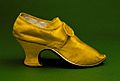 Woman's yellow silk shoes 1760s