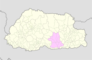 Zhemgang Bhutan location map