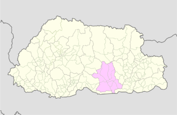 Zhemgang Bhutan location map