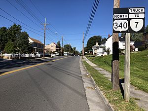 2018-10-18 14 47 14 View north along U.S. Route 340 (Buckmarsh Street) just north of Academy Street in Berryville, Clarke County, Virginia