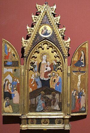 Andrea bonaiuti, madonna col bambino angeli e santi.JPG