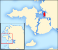 Annagh Island in inset with Achill - County Mayo
