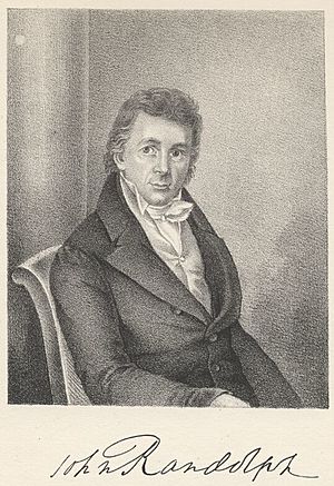 Autographed portrait of John Randolph