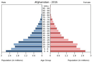 Bevölkerungspyramide Afghanistan 2016