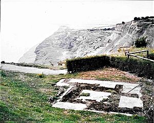 Blackgang Chine site of osborne house after removal 1984