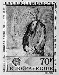 Bundesarchiv B 145 Bild-F026091-0009, Konrad-Adenauer-Briefmarke nach Kokoschka-Gemälde