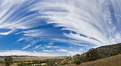 Cirrus sky panorama