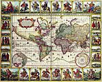 Claes Janszoon Visscher - Nova Totius Terrarum Orbis Geographica Ac Hydrographica Tabula Autore'