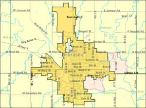 Detailed map of Beatrice, Nebraska