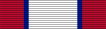 Width-44 white ribbon with width-10 scarlet stripes at edges, separated from the white by width-2 ultramarine blue stripes.