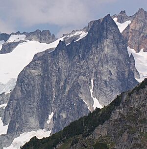 Early Morning Spire from Hidden Lake Peaks
