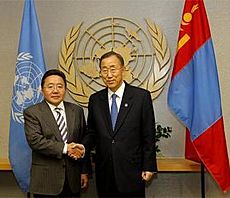 Elbegdorj and Ban Ki-moon
