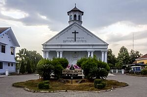 Facade of East Java Christian Church, Mojowarno, Jombang, 2017-09-18