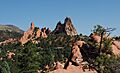 Finger and hand end-on view of Garden of the Gods